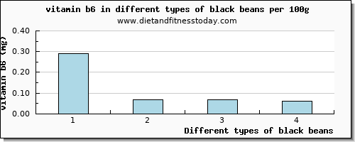 black beans vitamin b6 per 100g